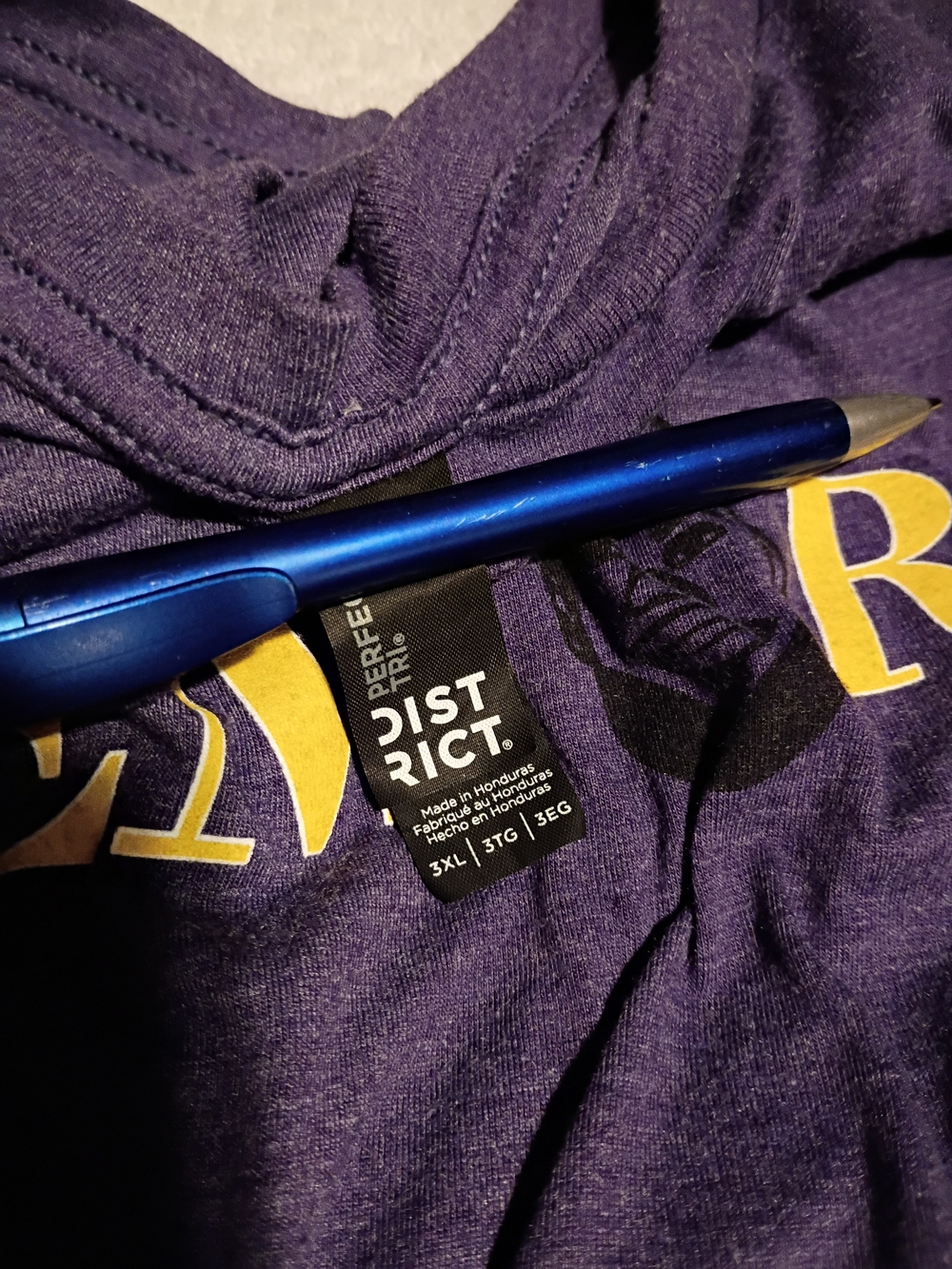 adidas Purple Short Sleeve Tee with Gold Print
